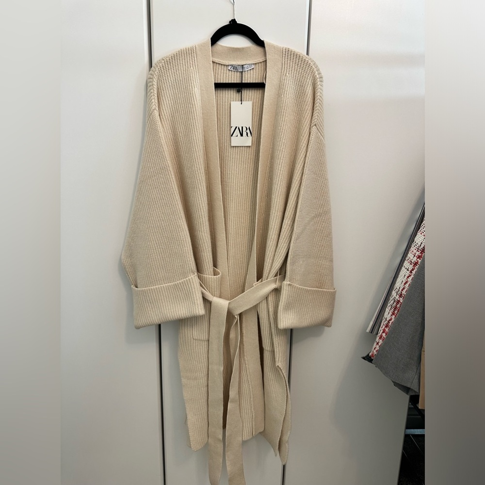 Zara Cable Knit Sweater with Belt